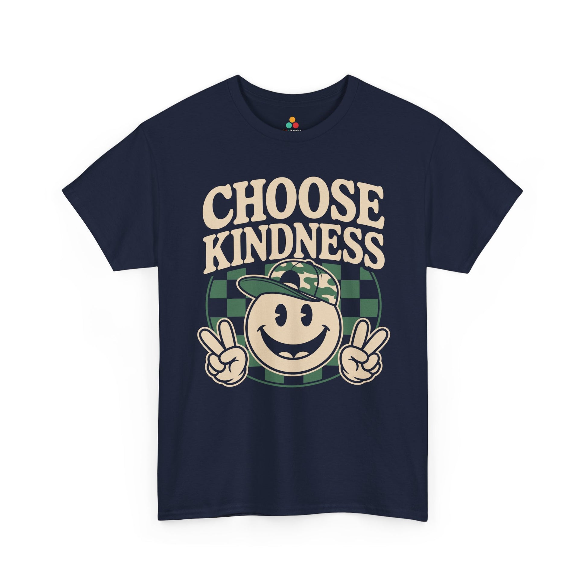Choose Kindness Smiley Graphic Statement Unisex T-shirt | TEEZOCA 