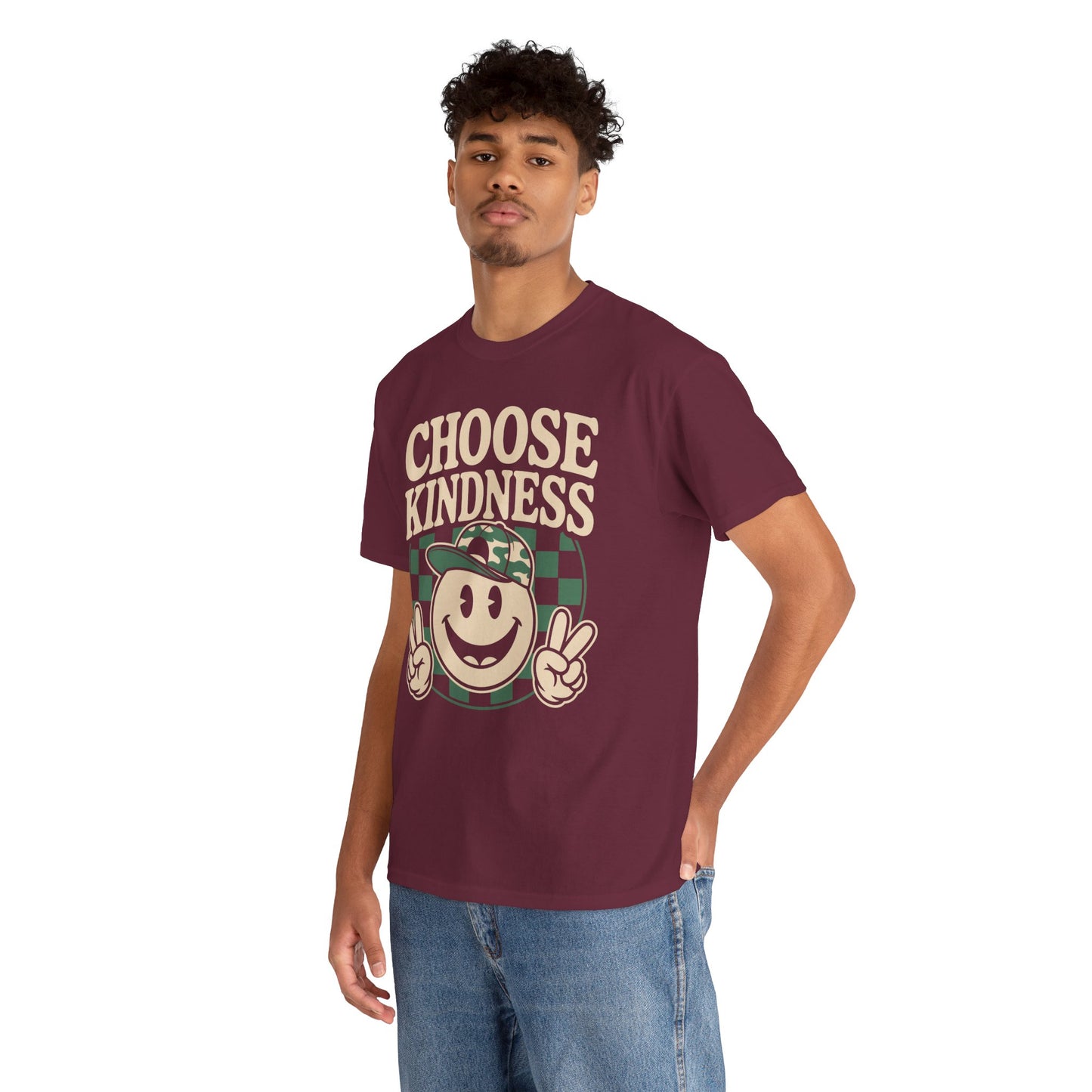 Choose Kindness Smiley Graphic Statement Unisex T-shirt | TEEZOCA 