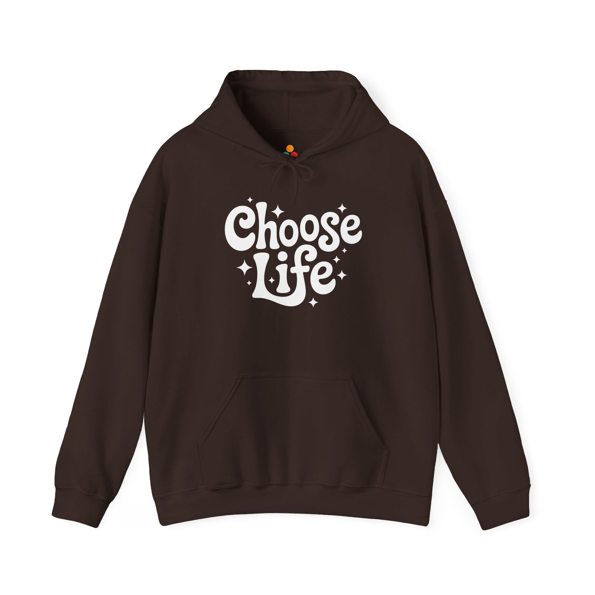 Choose Life Retro Typography Unisex Heavy Blend Hoodie | TEEZOCA choose life typography Unisex Heavy Blend Hoodie bold text design