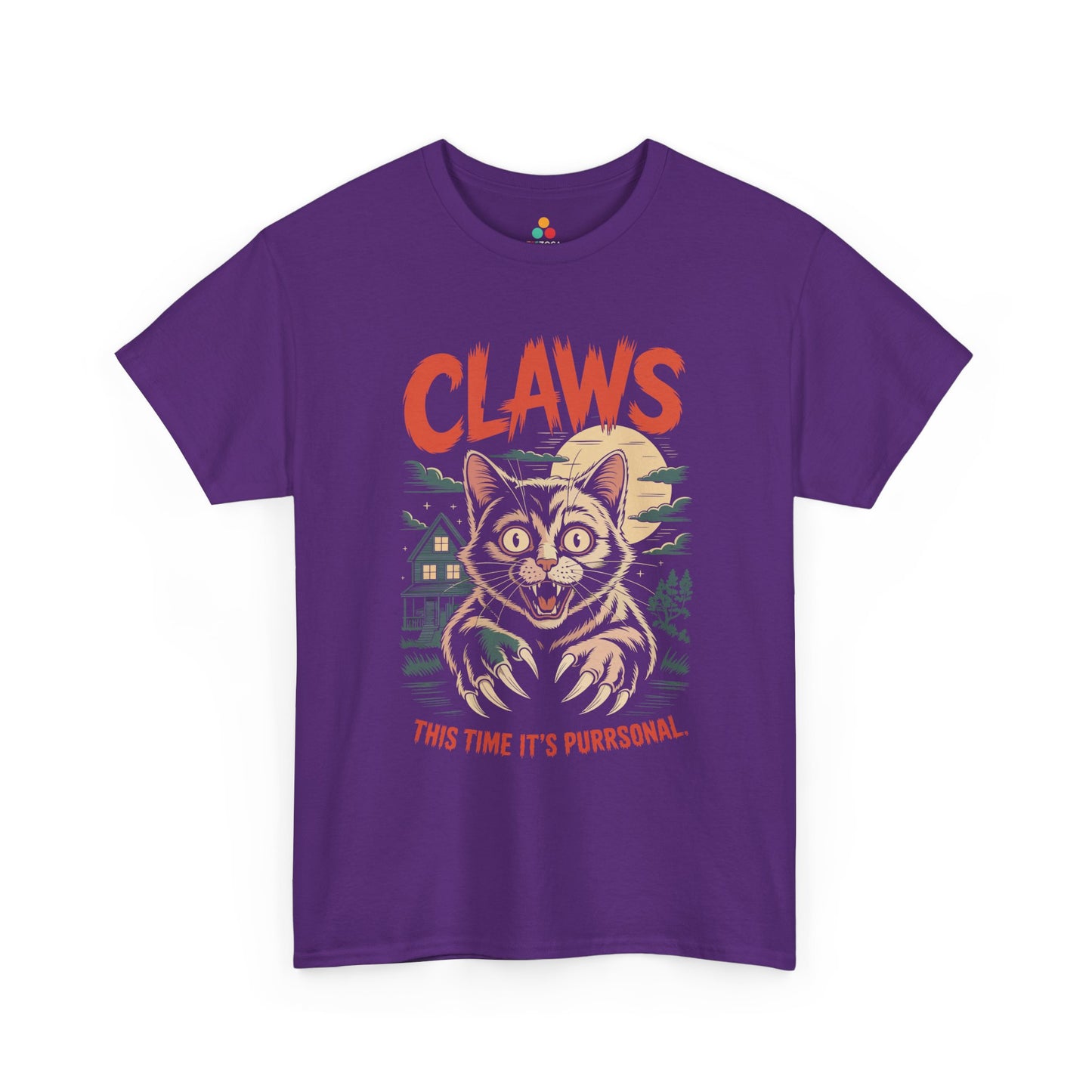 Claws This Time It’s Purrsonal Unisex T-shirt – Fierce Cat Graphic Tee | TEEZOCA 