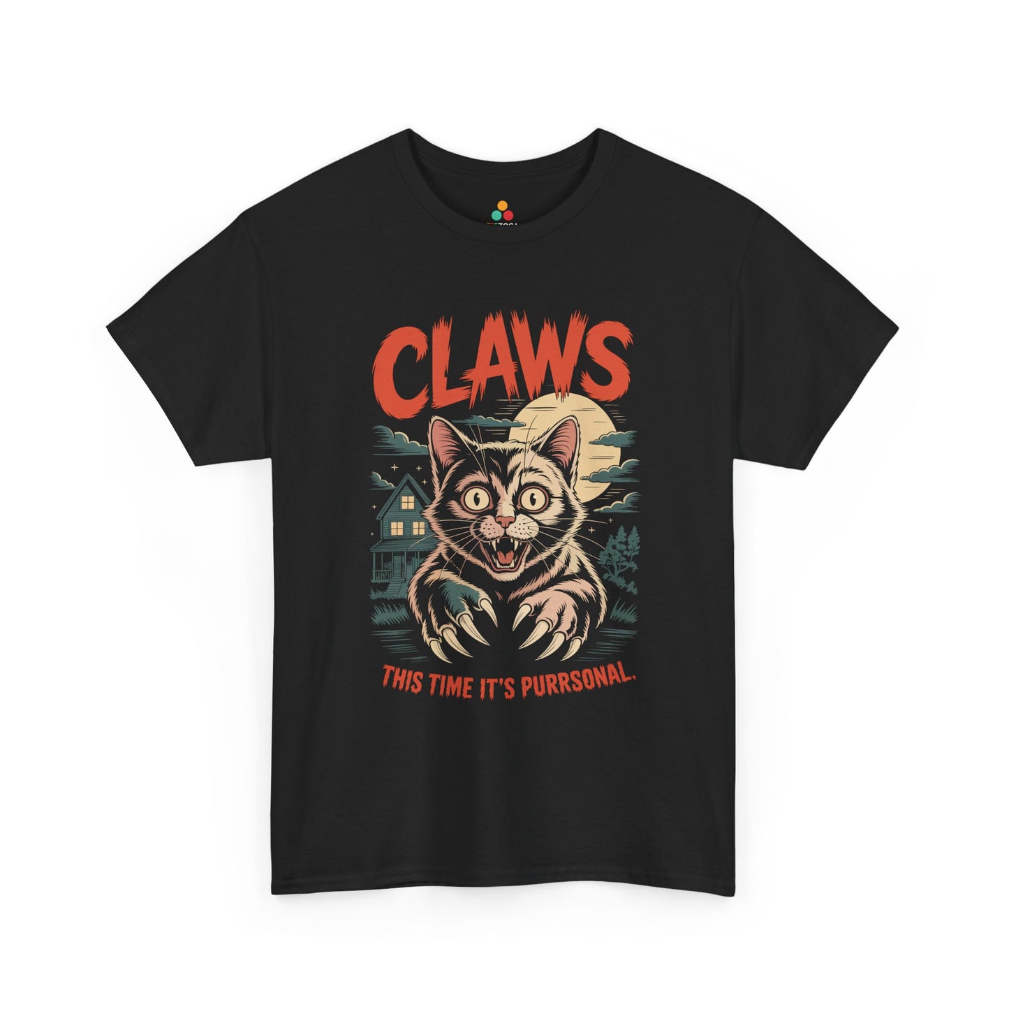 Claws This Time It’s Purrsonal Unisex T-shirt – Fierce Cat Graphic Tee | TEEZOCA 