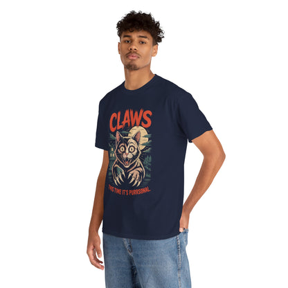 Claws This Time It’s Purrsonal Unisex T-shirt – Fierce Cat Graphic Tee | TEEZOCA 