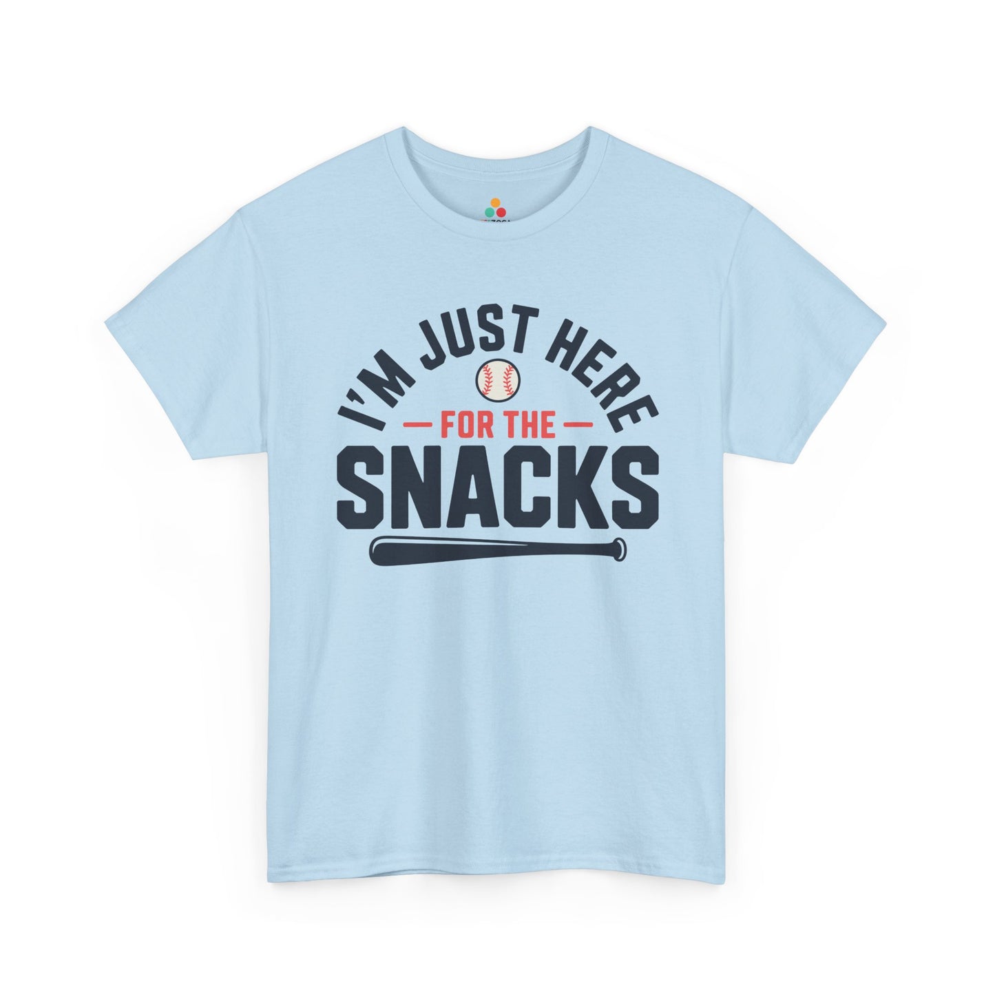 Clever baseball shirts design from TEEZOCA featuring bold Snacks text, baseball detail, and game day joke.
