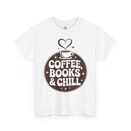 Coffee Books & Chill Retro Aesthetic Unisex T-shirt | TEEZOCA 