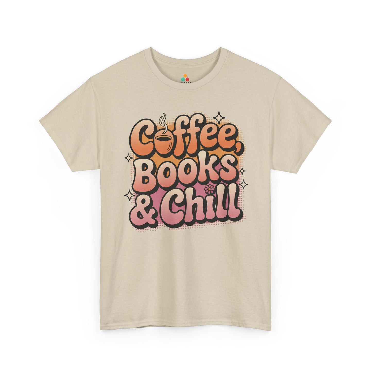 Coffee Books & Chill Retro Aesthetic Unisex T-shirt | TEEZOCA 