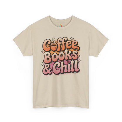 Coffee Books & Chill Retro Aesthetic Unisex T-shirt | TEEZOCA 