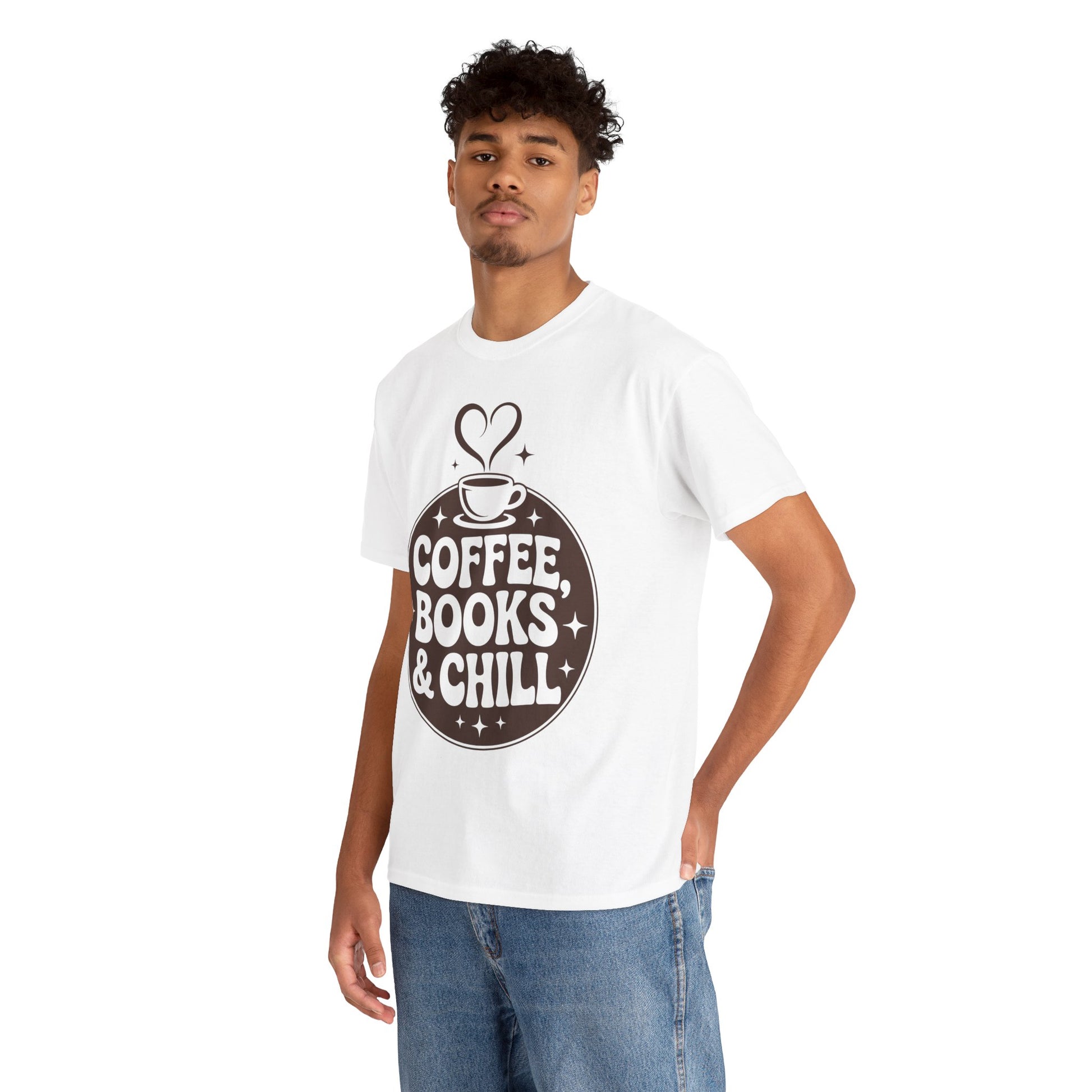 Coffee Books & Chill Retro Aesthetic Unisex T-shirt | TEEZOCA 