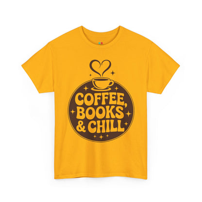Coffee Books & Chill Retro Aesthetic Unisex T-shirt | TEEZOCA 