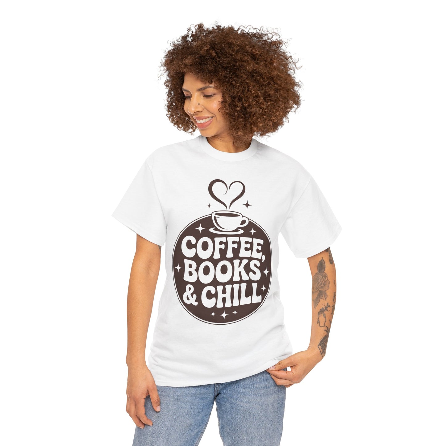 Coffee Books & Chill Retro Aesthetic Unisex T-shirt | TEEZOCA 