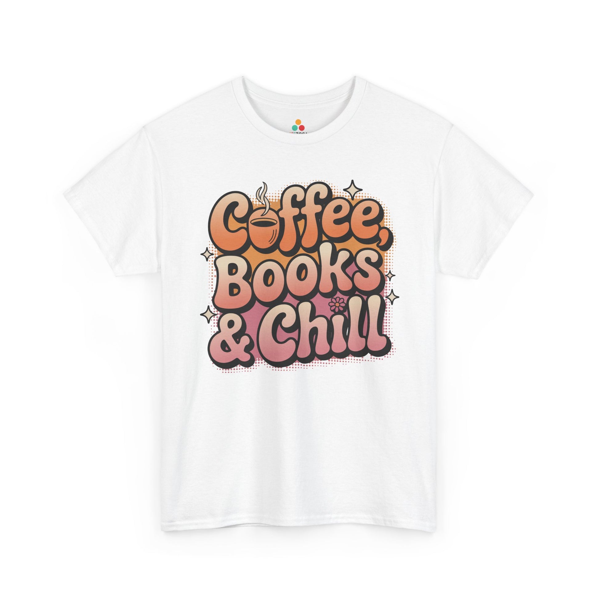 Coffee Books & Chill Retro Aesthetic Unisex T-shirt | TEEZOCA 