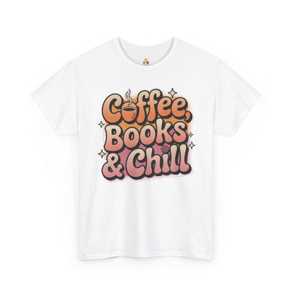 Coffee Books & Chill Retro Aesthetic Unisex T-shirt | TEEZOCA 