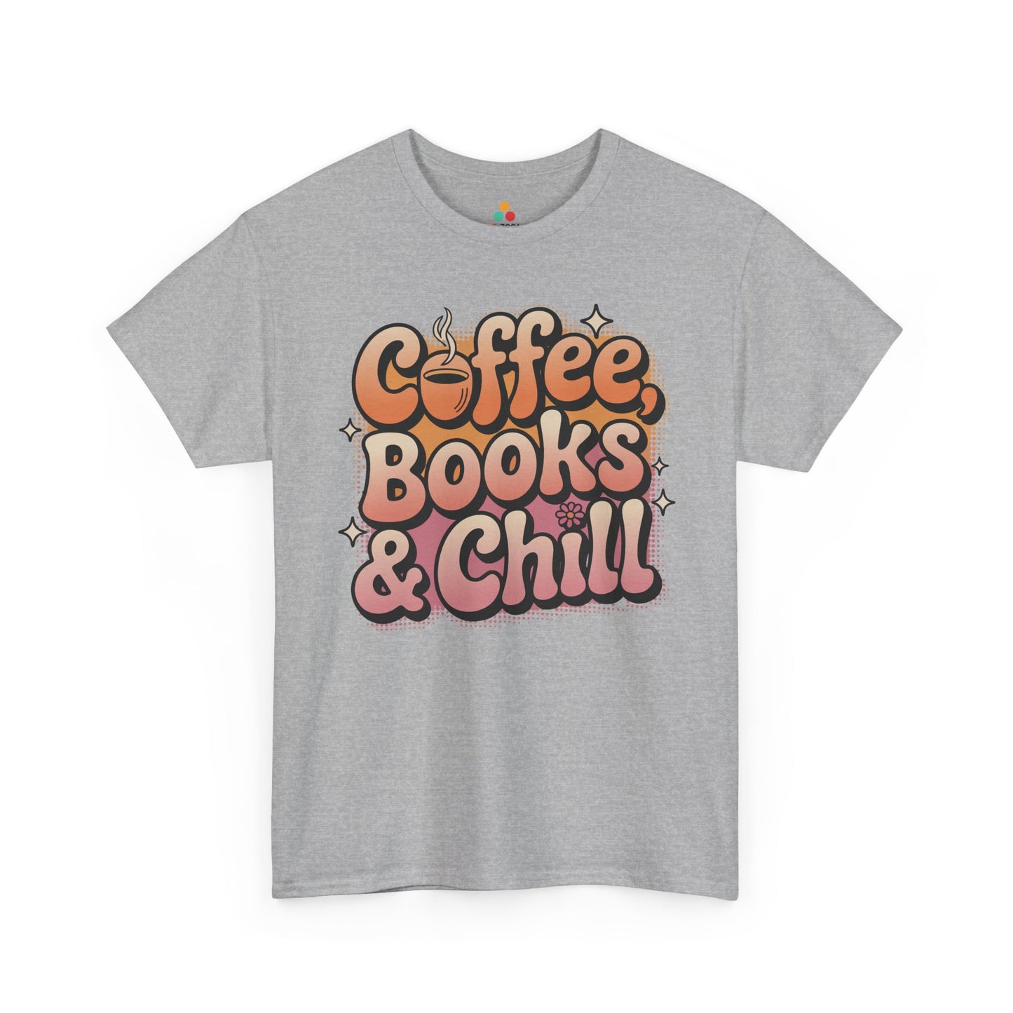 Coffee Books & Chill Retro Aesthetic Unisex T-shirt | TEEZOCA 