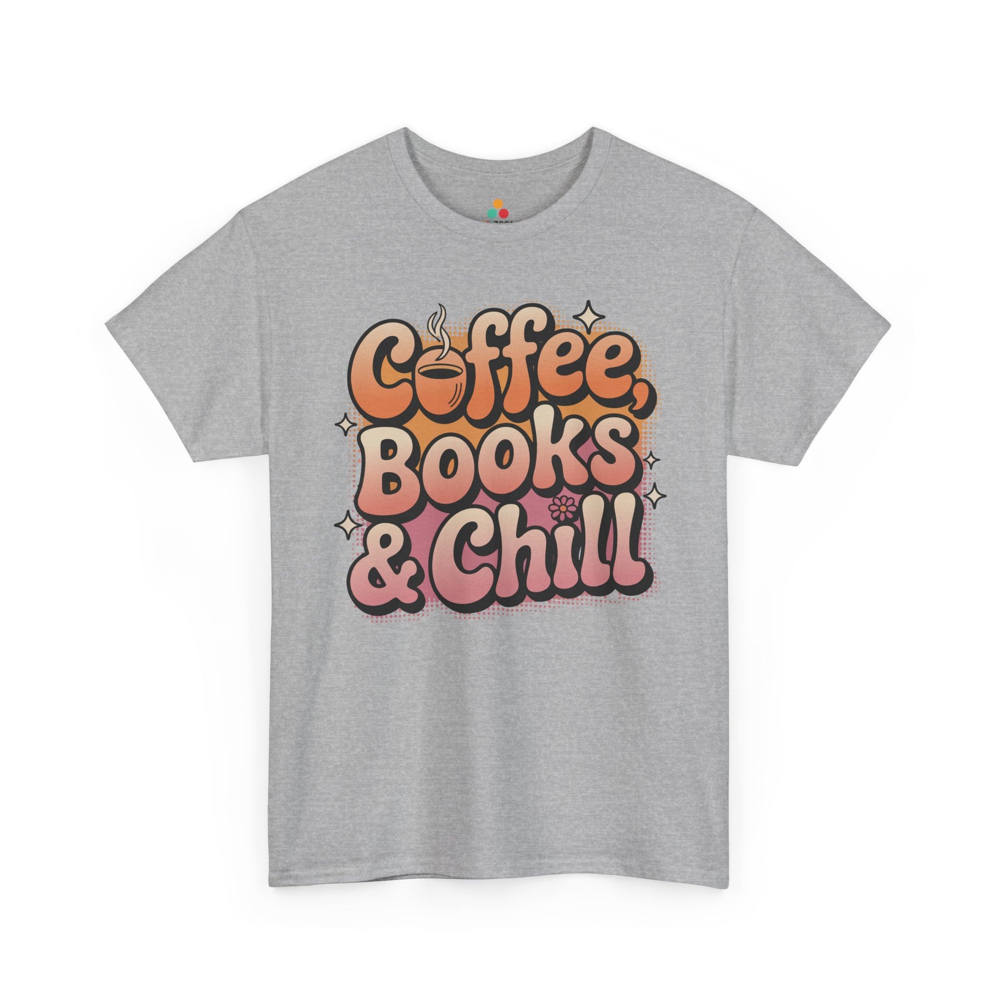 Coffee Books & Chill Retro Aesthetic Unisex T-shirt | TEEZOCA 