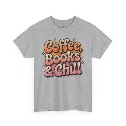 Coffee Books & Chill Retro Aesthetic Unisex T-shirt | TEEZOCA 
