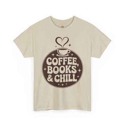 Coffee Books & Chill Retro Aesthetic Unisex T-shirt | TEEZOCA 