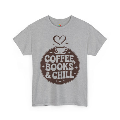 Coffee Books & Chill Retro Aesthetic Unisex T-shirt | TEEZOCA 