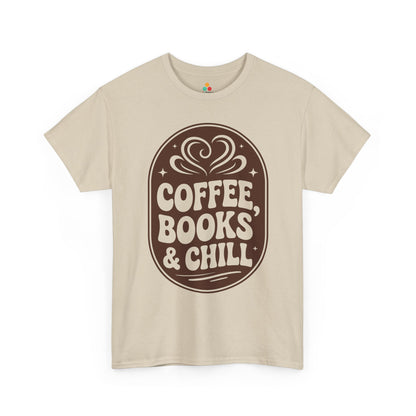Coffee Books and Chill Unisex T-shirt Cozy Reader Vibes | TEEZOCA 