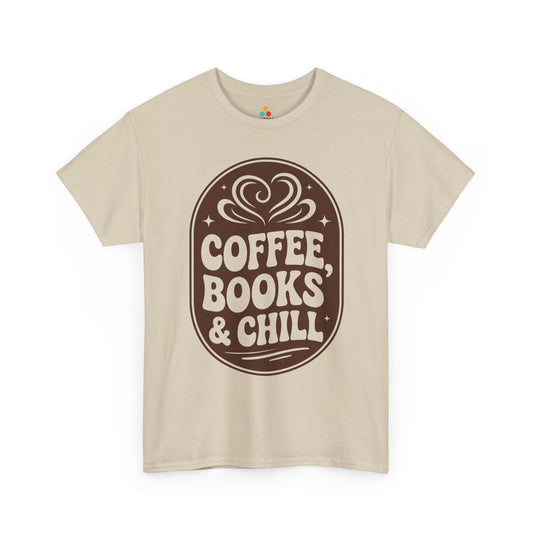 Coffee Books and Chill Unisex T-shirt Cozy Reader Vibes | TEEZOCA 