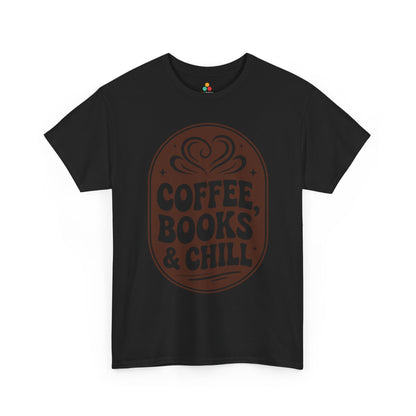 Coffee Books and Chill Unisex T-shirt Cozy Reader Vibes | TEEZOCA 
