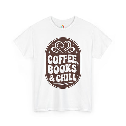 Coffee Books and Chill Unisex T-shirt Cozy Reader Vibes | TEEZOCA 