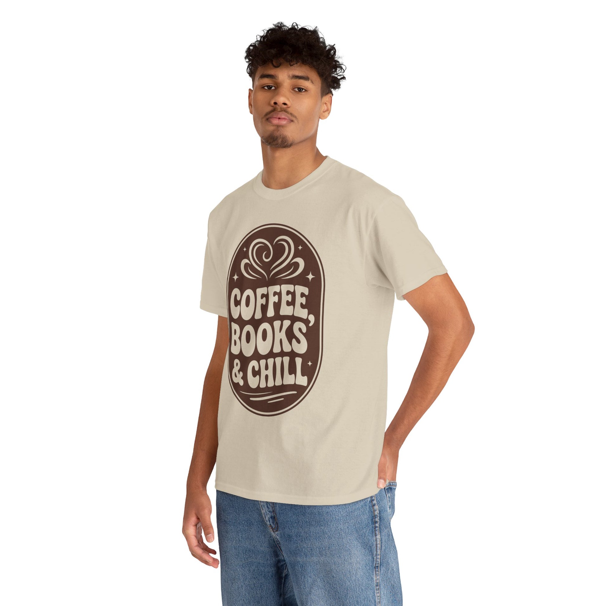 Coffee Books and Chill Unisex T-shirt Cozy Reader Vibes | TEEZOCA 