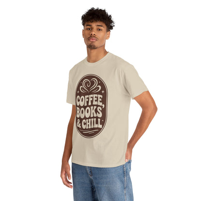 Coffee Books and Chill Unisex T-shirt Cozy Reader Vibes | TEEZOCA 