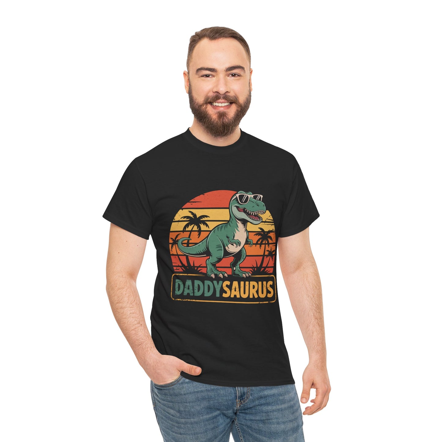 Cool Daddysaurus Dinosaur Graphic Unisex T-shirt | TEEZOCA funny Daddysaurus quote Unisex T-shirt