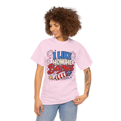 Couples 4th of July Shirts Funny T-shirt — TEEZOCA Bangs Tee
