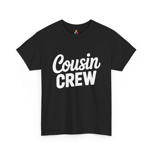 Cousin Crew Graphic Black T-Shirt – Funny Family Matching Tee for Cousins Reunion | TEEZOCA 