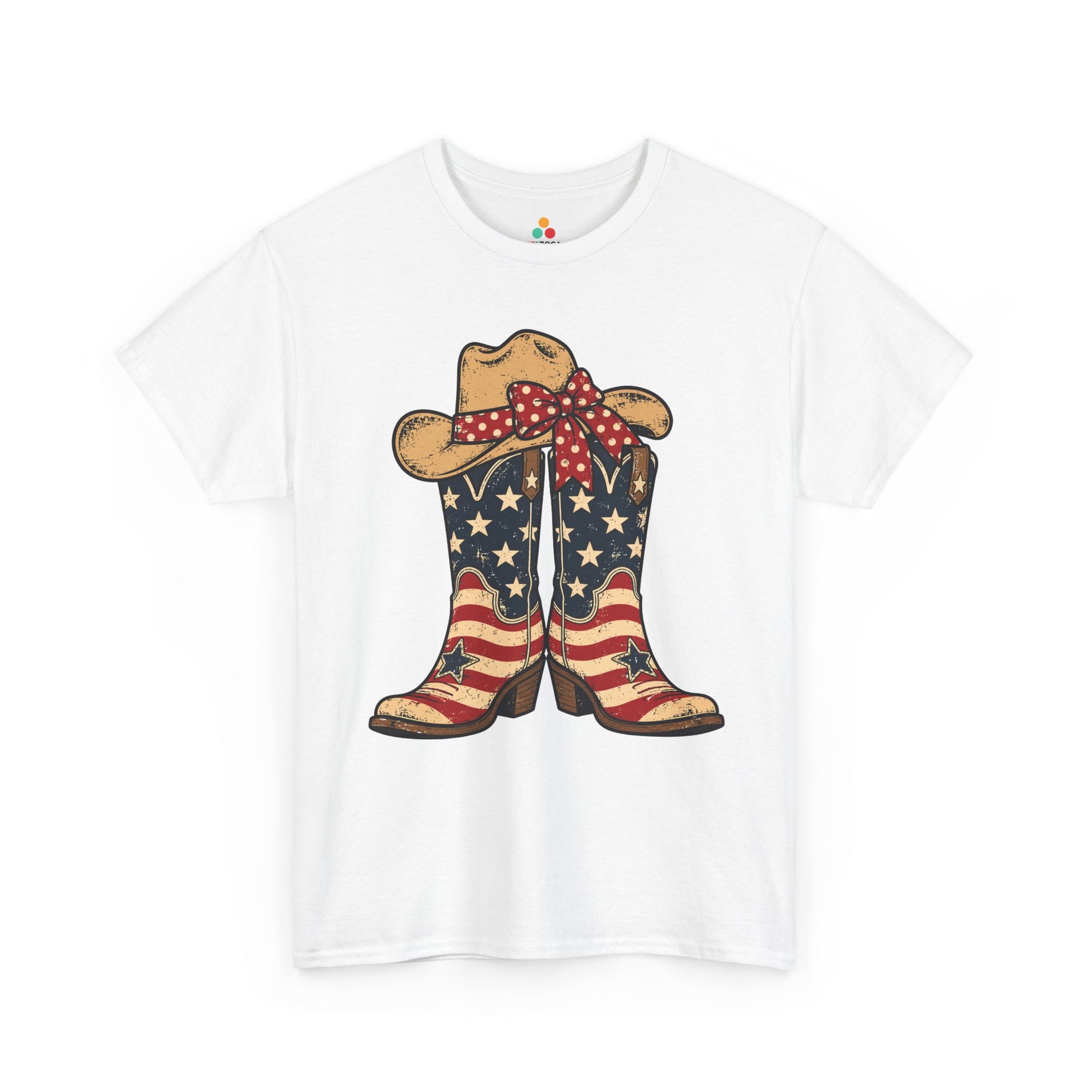 Cowgirl Shirt 4th of July T-shirt - TEEZOCA Western Boots Gift
