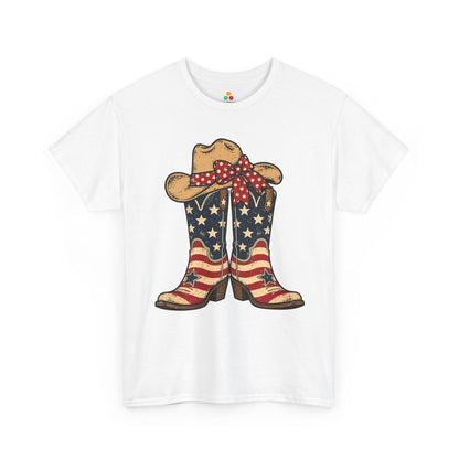 Cowgirl Shirt 4th of July T-shirt - TEEZOCA Western Boots Gift
