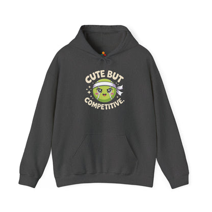 Cute But Competitive Tennis Graphic Unisex Heavy Blend Hoodie | TEEZOCA 