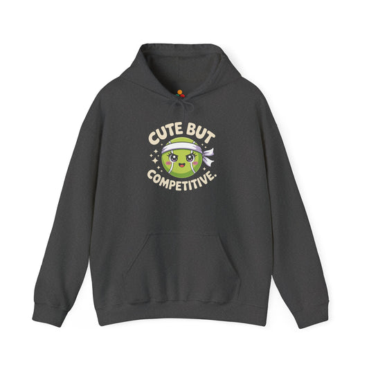 Cute But Competitive Tennis Graphic Unisex Heavy Blend Hoodie | TEEZOCA 