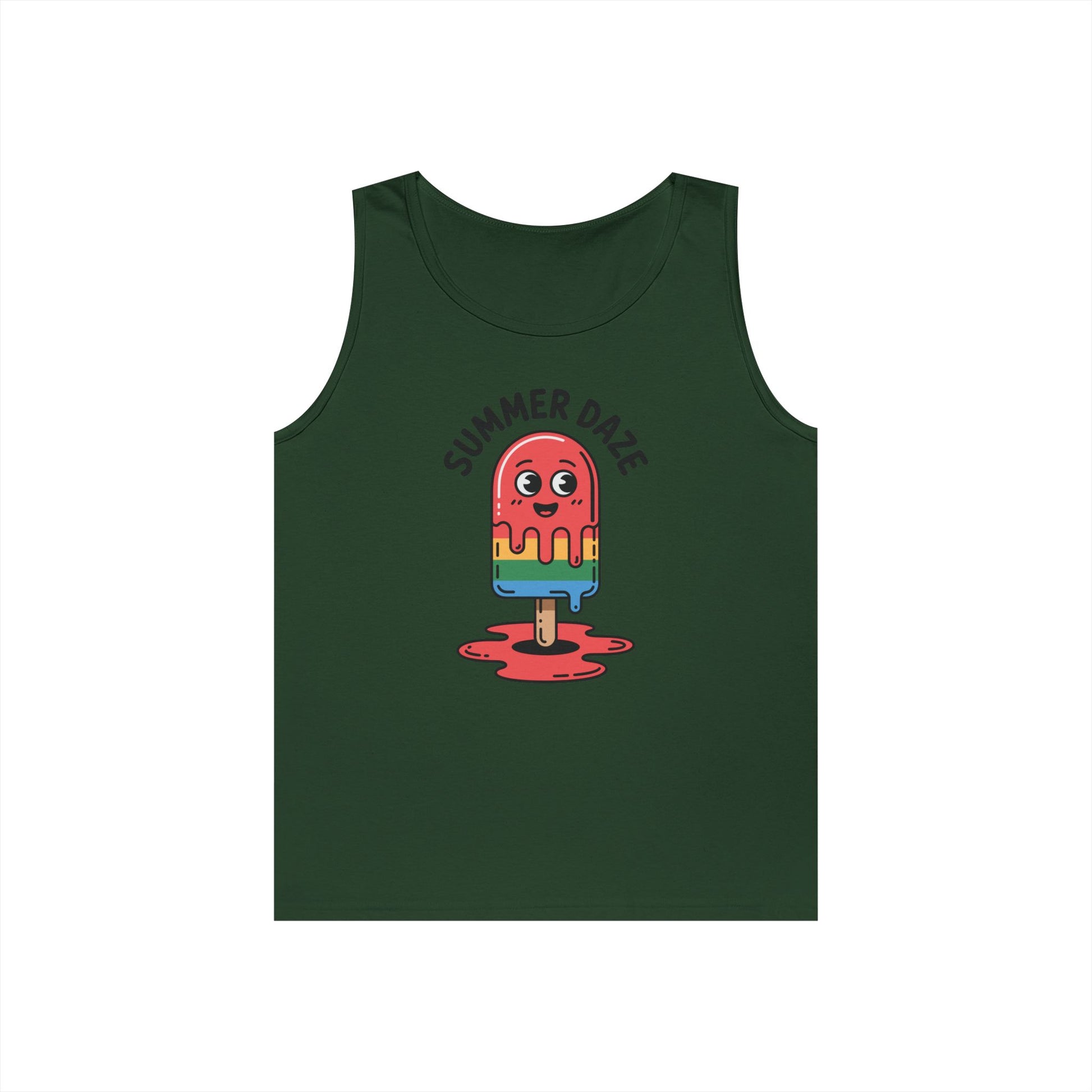 Cute Popsicle Unisex Tank Top – Summer Treat Graphic Casual Streetwear | TEEZOCA cute popsicle Unisex Tank Top with colorful melting ice cream design