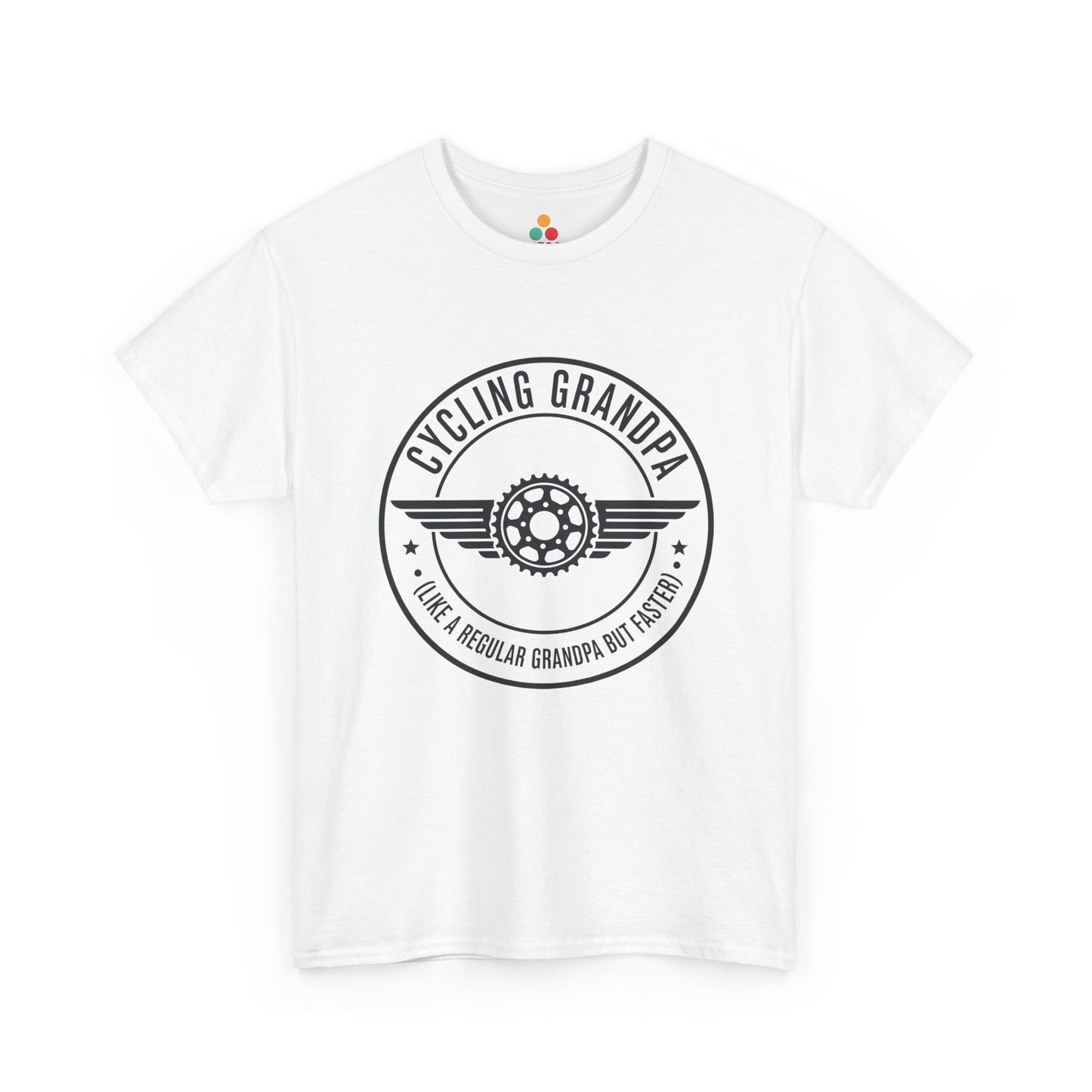 Cycling Grandpa White T-Shirt – Retro Bike Gear Grandpa Gift | TEEZOCA 