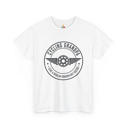 Cycling Grandpa White T-Shirt – Retro Bike Gear Grandpa Gift | TEEZOCA 