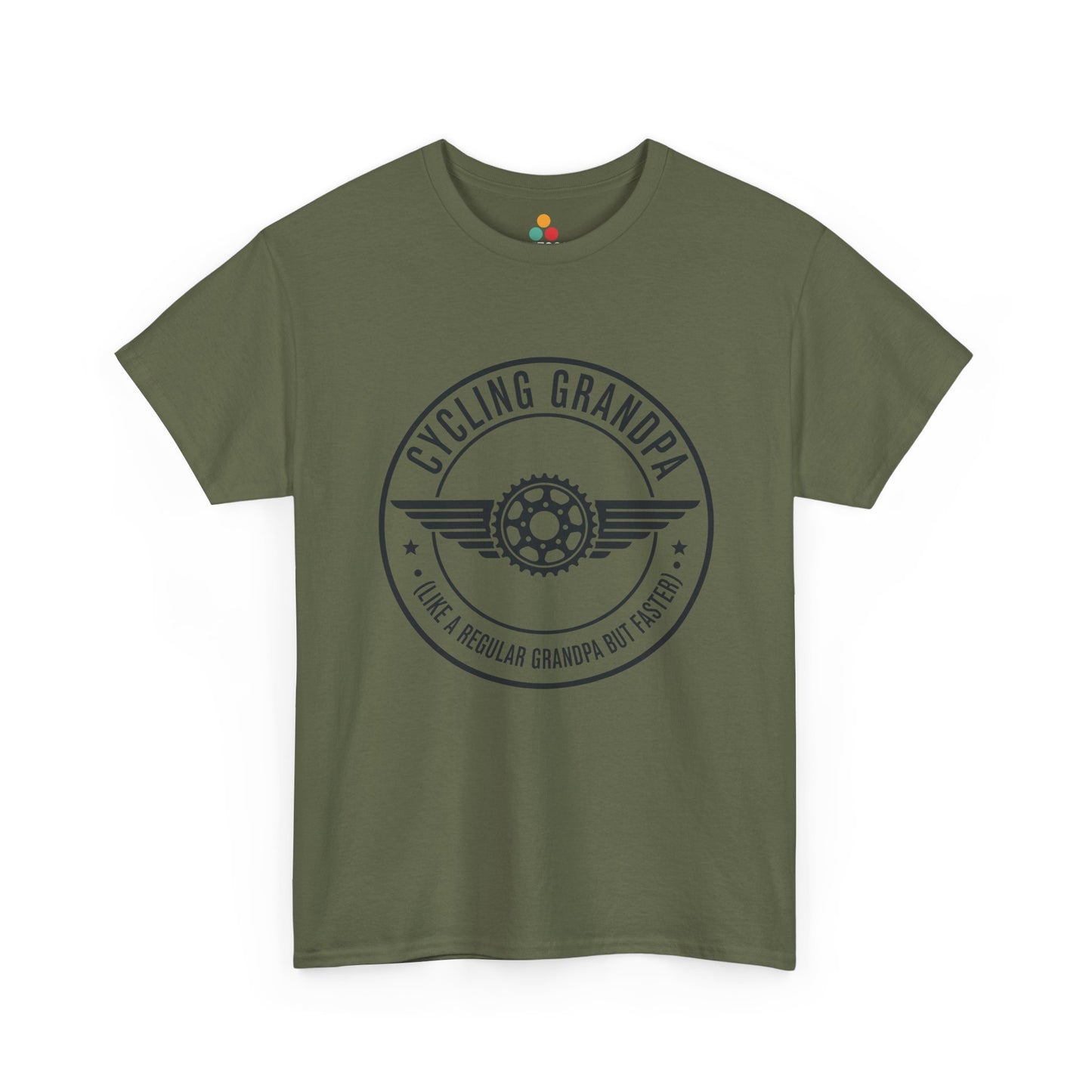 Cycling Grandpa army green T-Shirt – Retro Bike Gear Grandpa Gift | TEEZOCA 