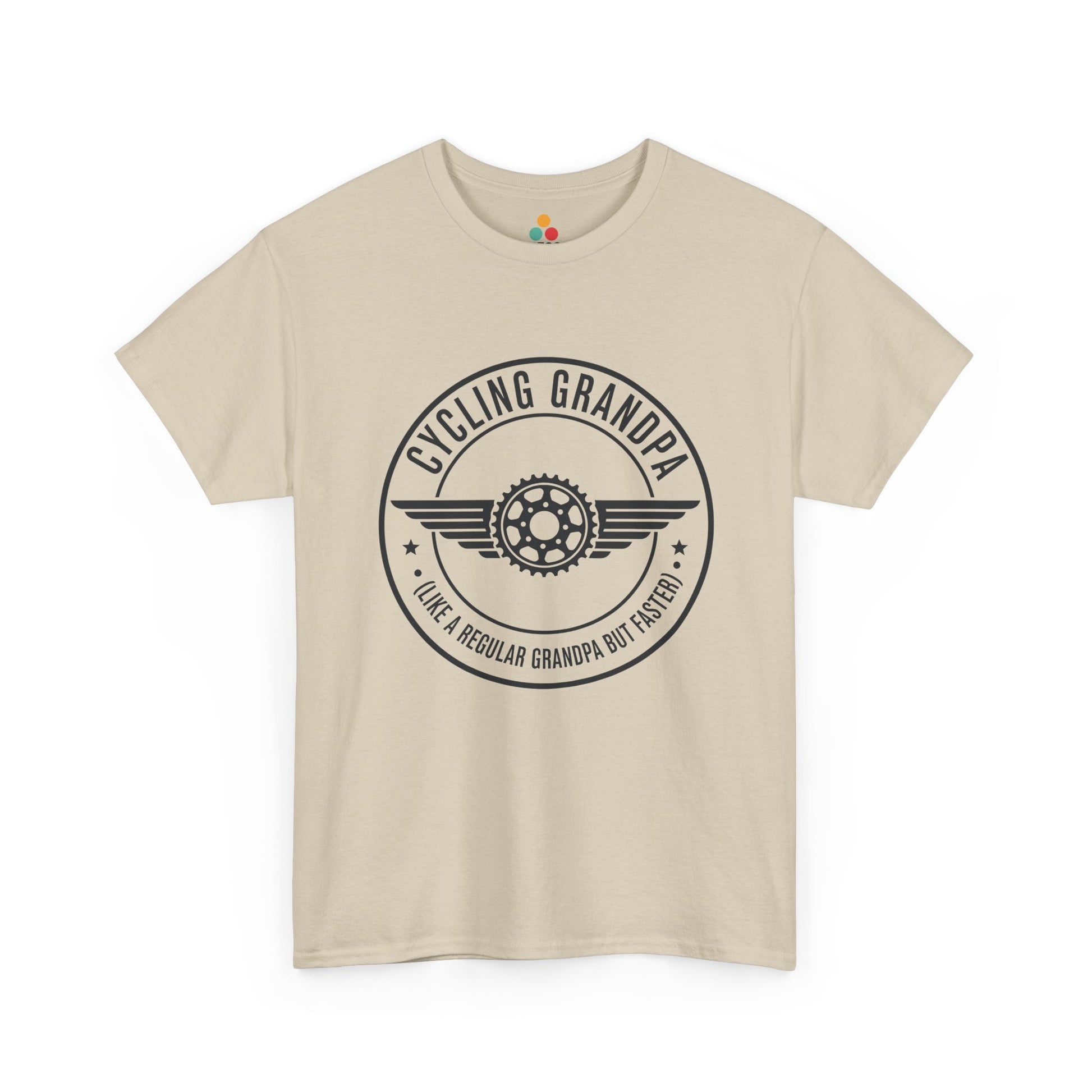 Cycling Grandpa beige T-Shirt – Retro Bike Gear Grandpa Gift | TEEZOCA 