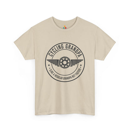 Cycling Grandpa beige T-Shirt – Retro Bike Gear Grandpa Gift | TEEZOCA 