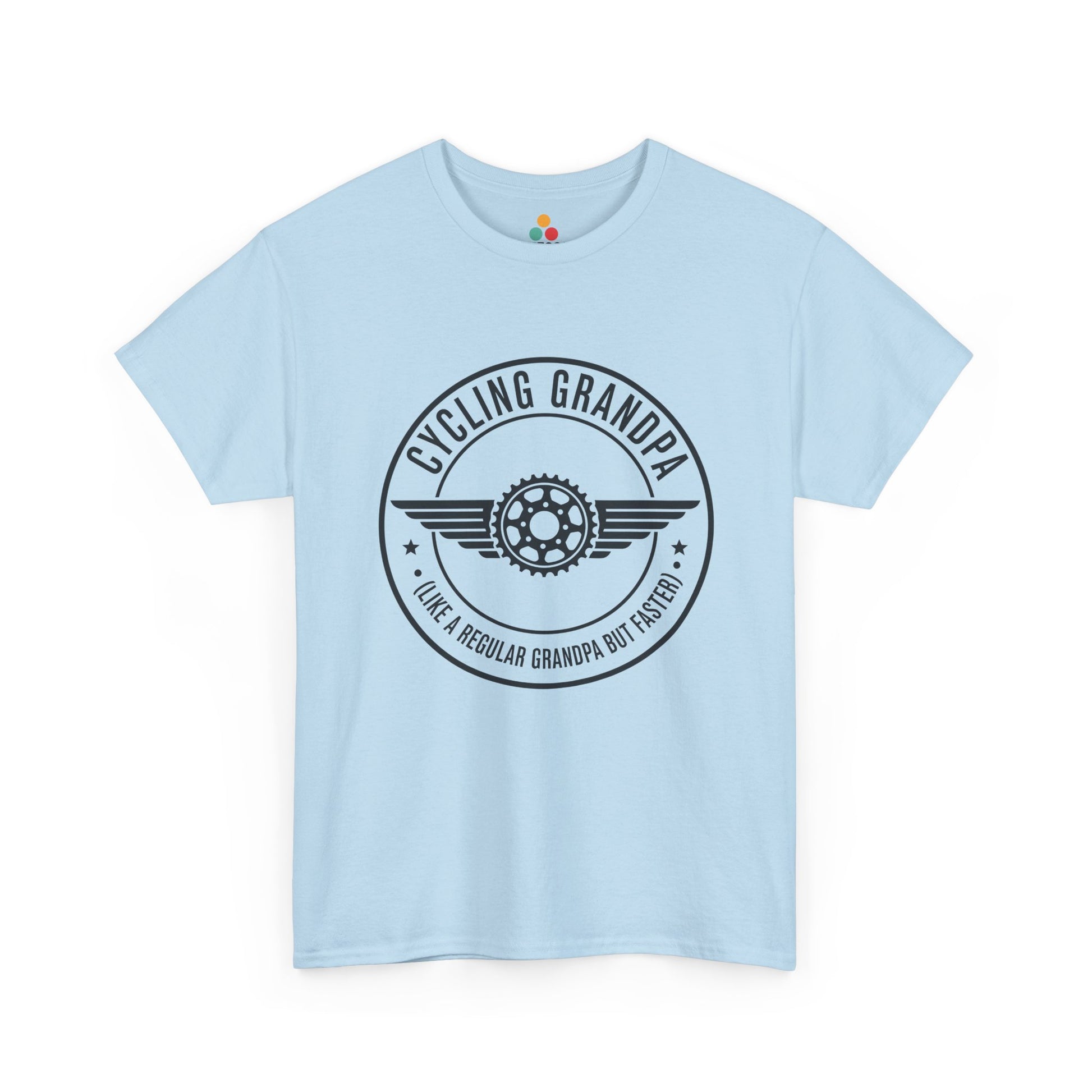 Cycling Grandpa light blue T-Shirt – Retro Bike Gear Grandpa Gift | TEEZOCA 