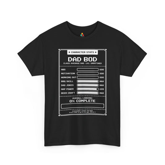 Dad Bod Shirt Funny Dad Joke Loading Gamer Unisex T-shirt Gift | TEEZOCA 