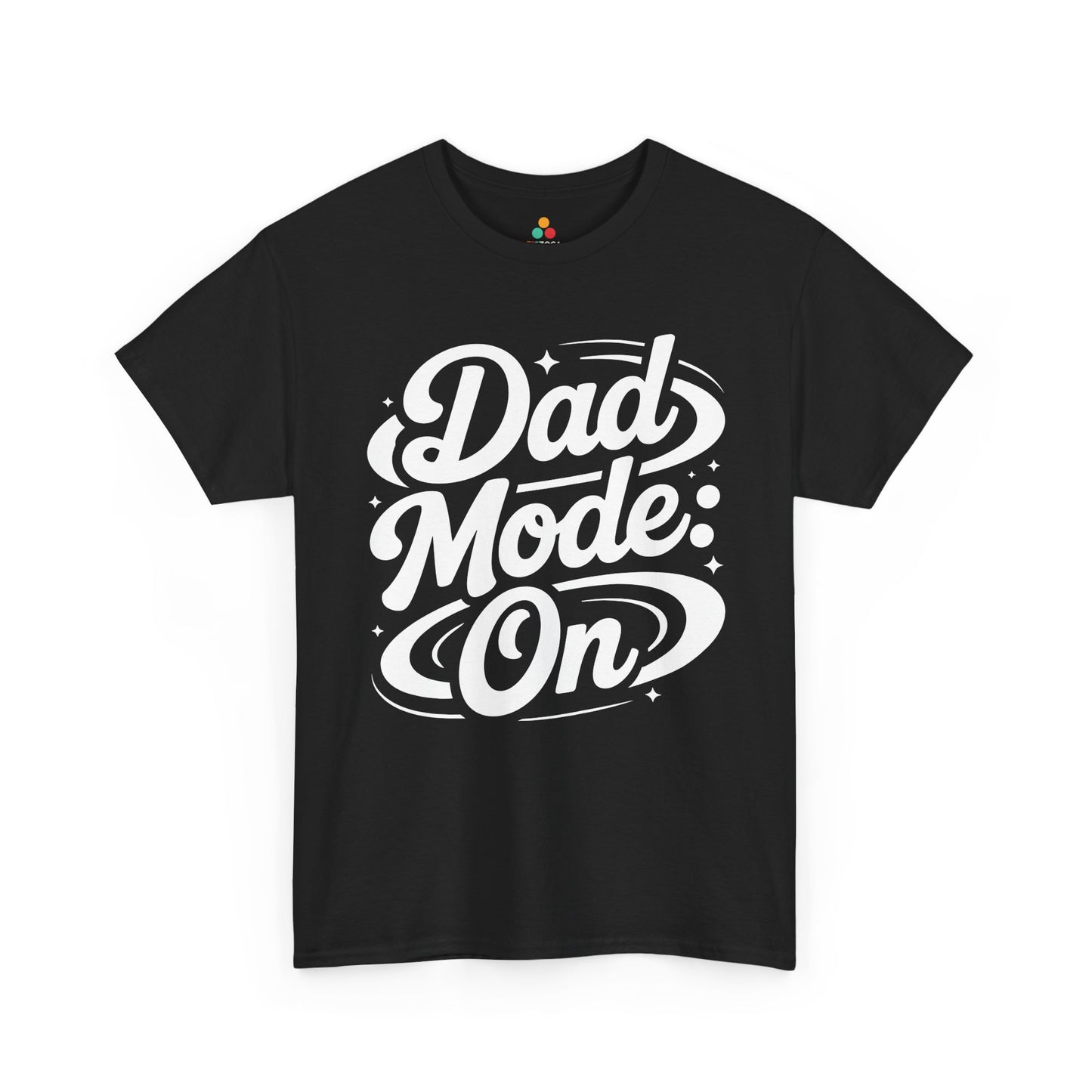 Dad Mode On Unisex T-shirt Bold Script Graphic Streetwear | TEEZOCA bold dad quote print Unisex T-shirt clean modern style