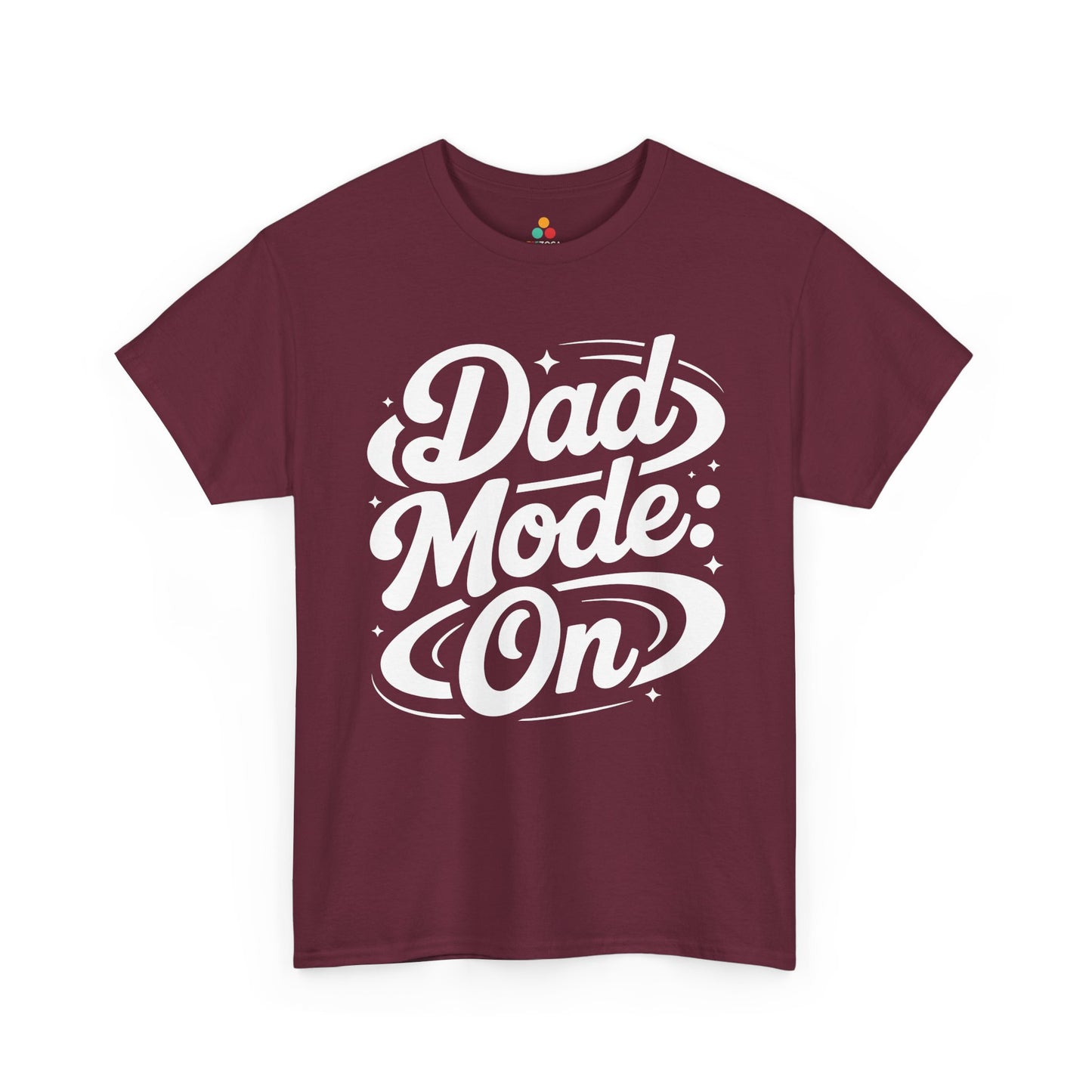 Dad Mode On Unisex T-shirt Bold Script Graphic Streetwear | TEEZOCA cool father graphic Unisex T-shirt trendy streetwear piece
