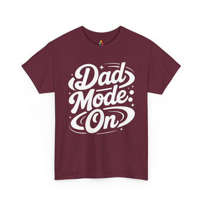 Dad Mode On Unisex T-shirt Bold Script Graphic Streetwear | TEEZOCA cool father graphic Unisex T-shirt trendy streetwear piece