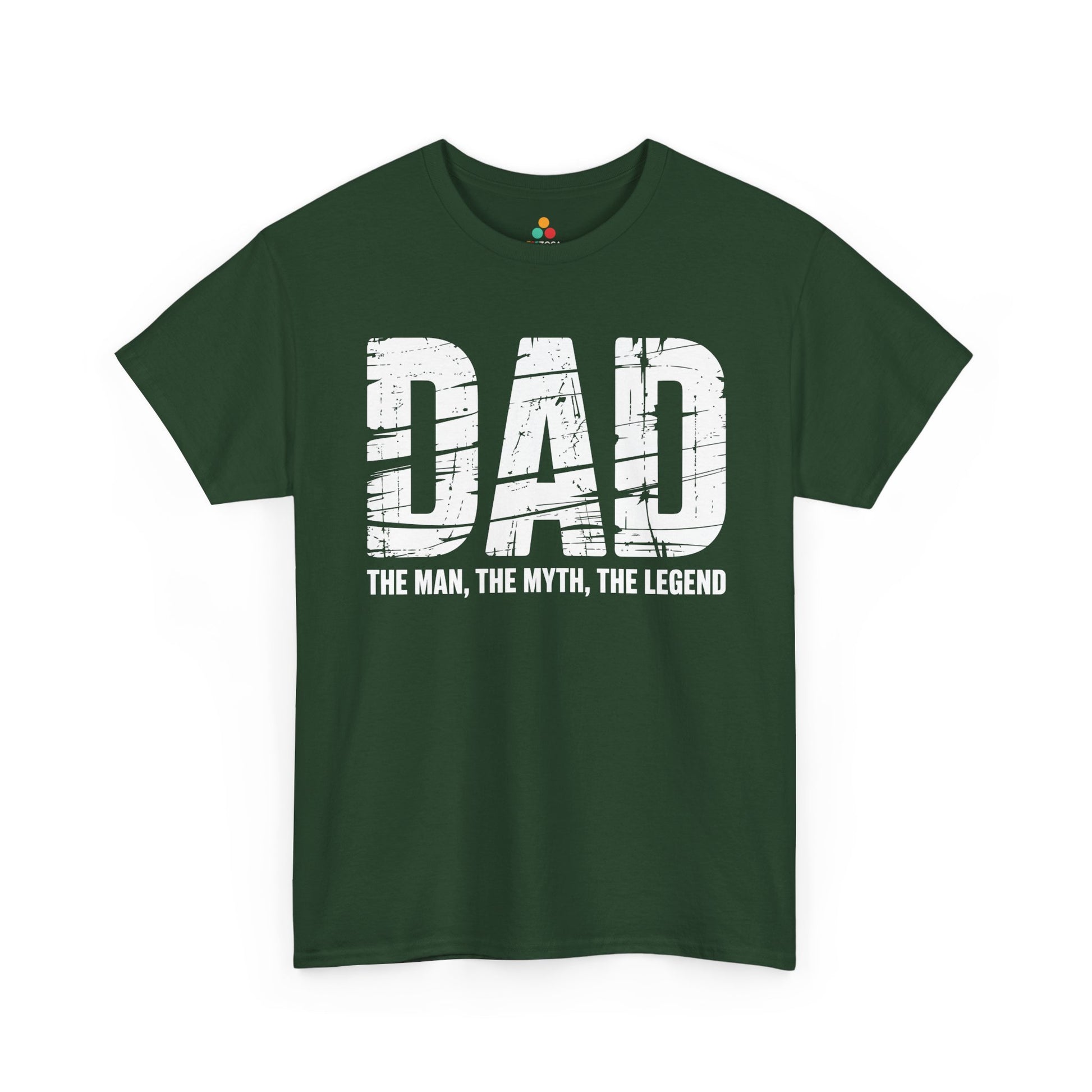 Dad The Man The Myth The Legend Statement Unisex T-shirt | TEEZOCA distressed dad statement design Unisex T-shirt