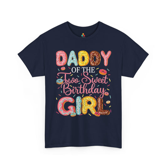 Daddy of the Two Sweet Birthday Girl Donut Unisex T-shirt | TEEZOCA 