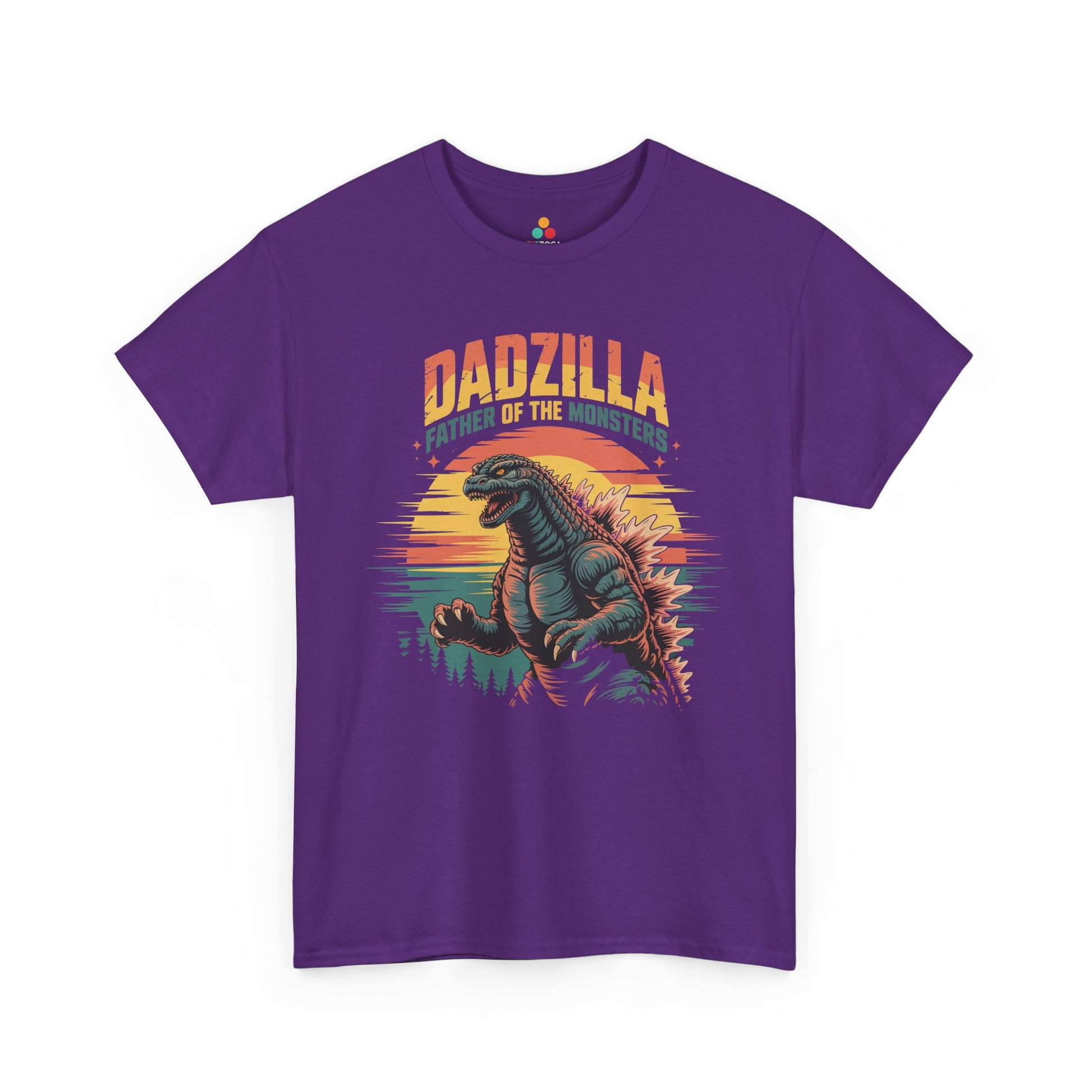 Dadzilla Father of the Monsters Vintage Monster Dad Graphic T-Shirt | TEEZOCA monster dad retro aesthetic Unisex T-shirt