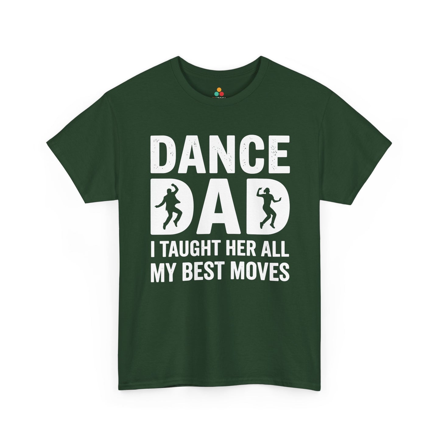 Dance dad t-shirt by TEEZOCA with proud dad message, playful dance humor, and father daughter gift appeal.
