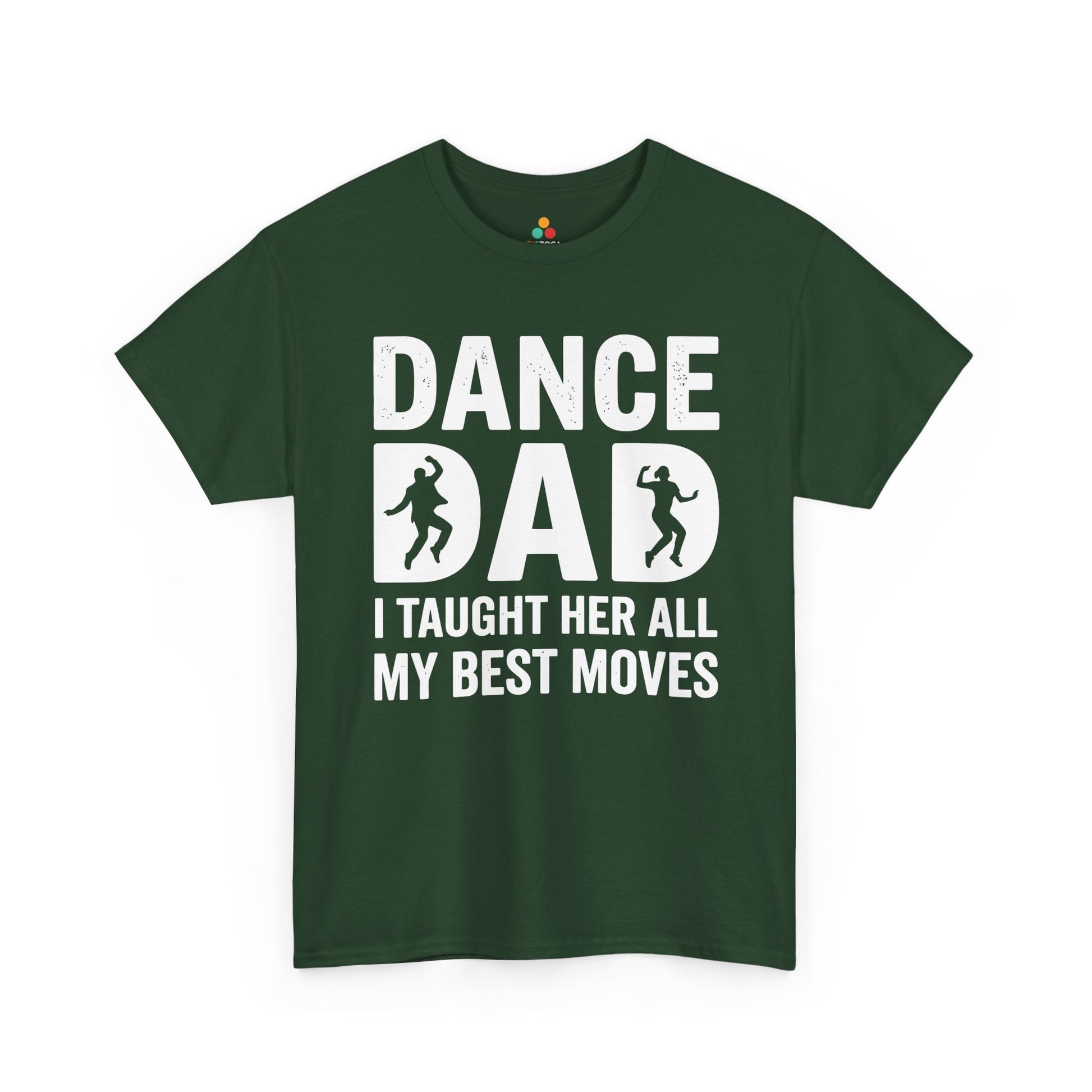Dance dad t-shirt by TEEZOCA with proud dad message, playful dance humor, and father daughter gift appeal.
