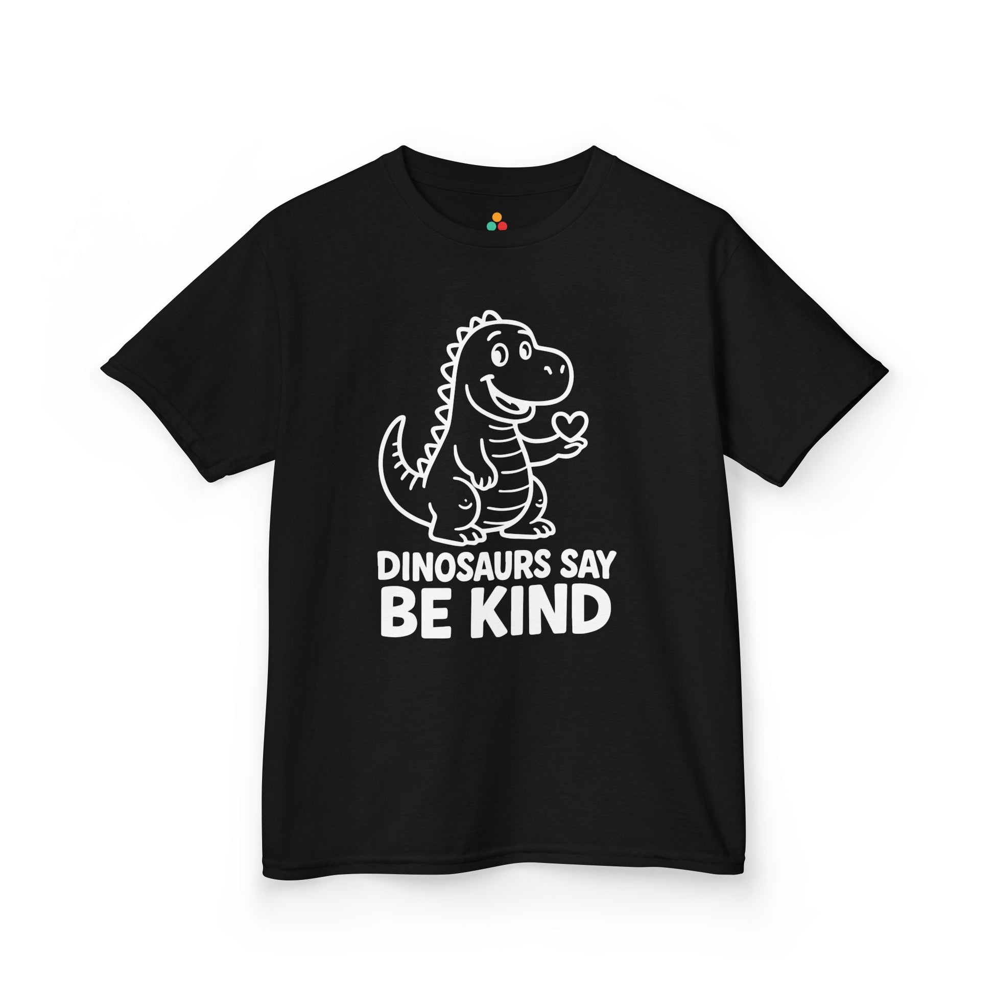 Dinosaurs Say Be Kind Orange Unity Day Kids T-shirt | TEEZOCA Unity Day dinosaur heart design Kids T-shirt